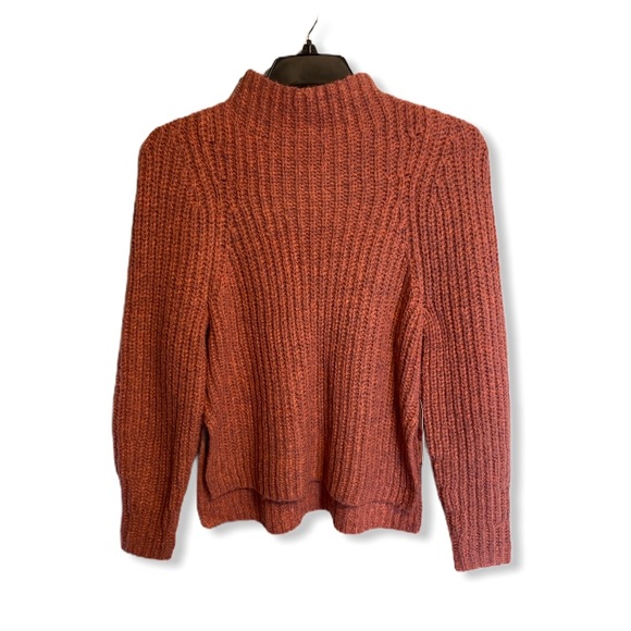 Leith Mock Neck Sweater Raspberry - Picture 2 of 8